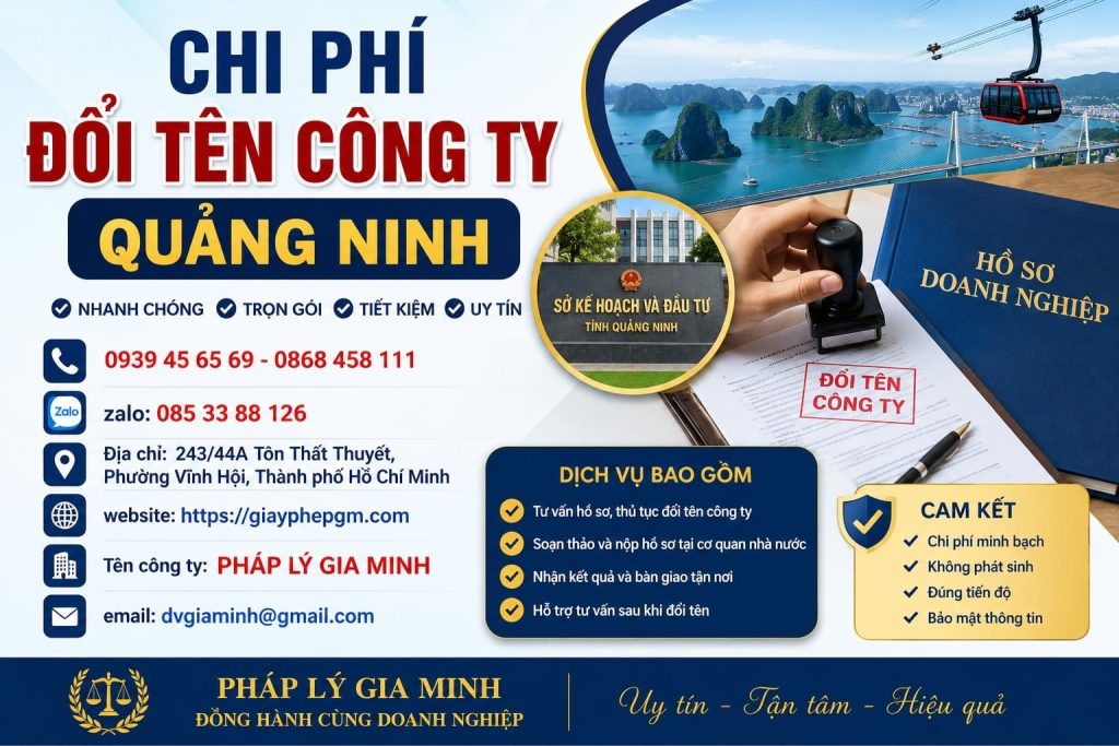 Chi phí đổi tên công ty Quảng Ninh