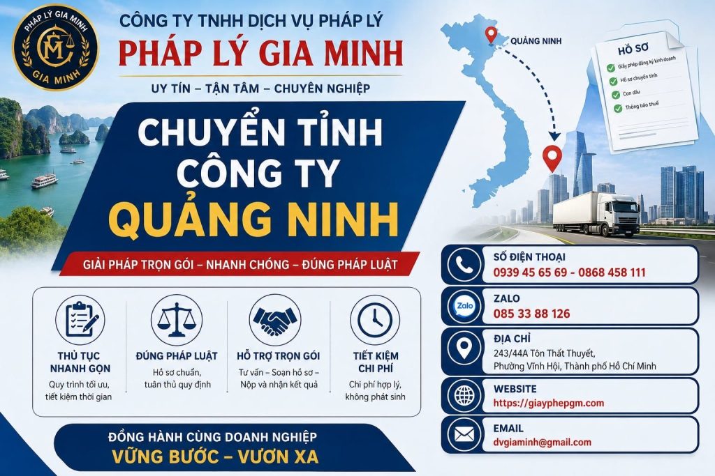 Chuyển tỉnh công ty Quảng Ninh
