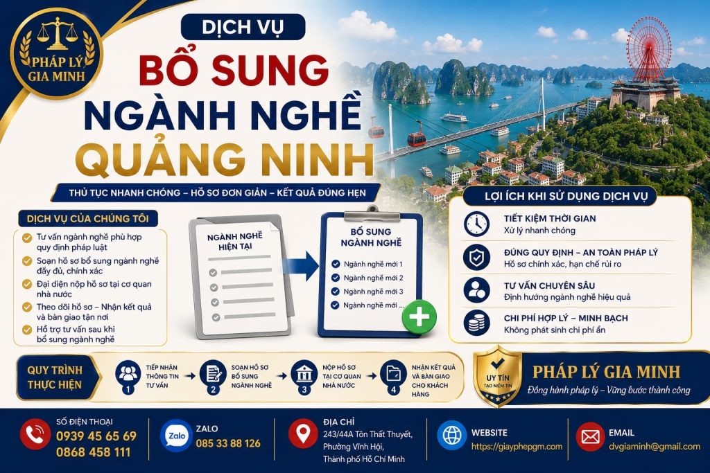 Dịch vụ bổ sung ngành nghề Quảng Ninh