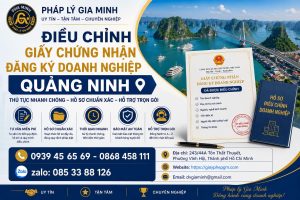 Điều chỉnh giấy chứng nhận đăng ký doanh nghiệp Quảng Ninh