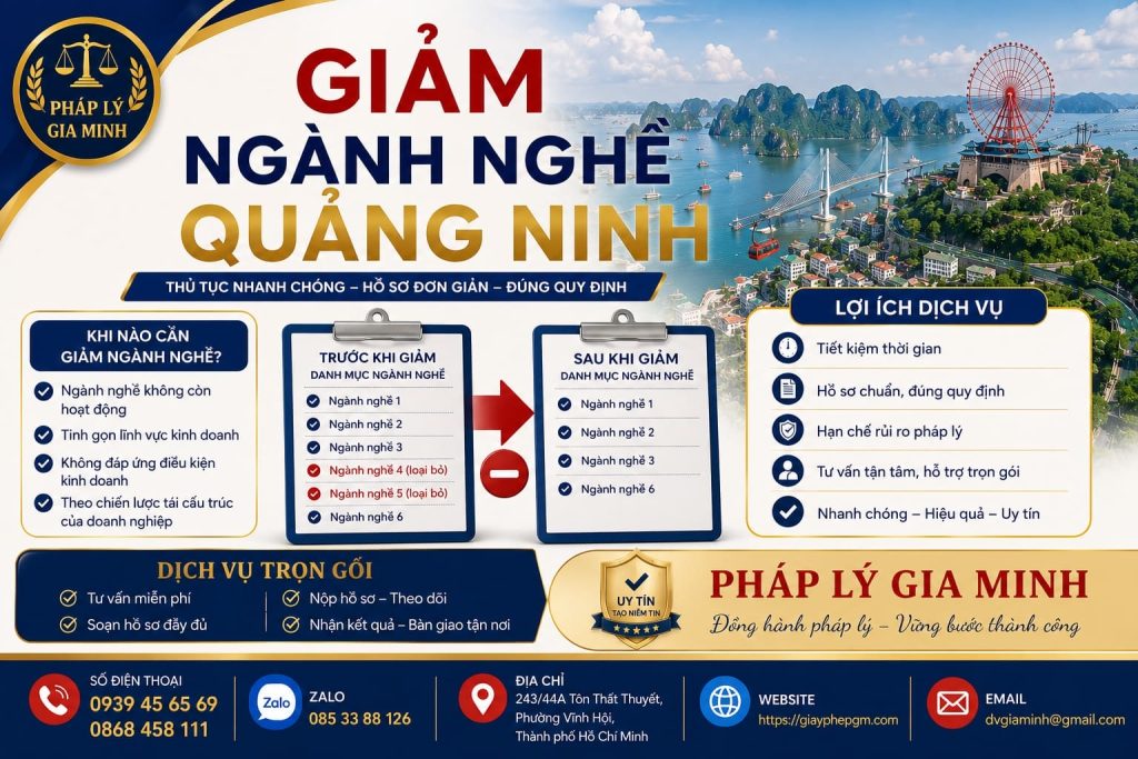 Giảm ngành nghề Quảng Ninh