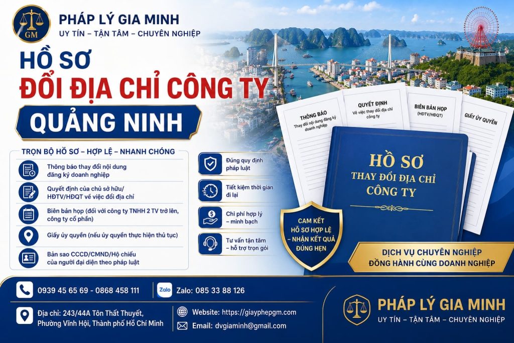 Hồ sơ đổi địa chỉ công ty Quảng Ninh