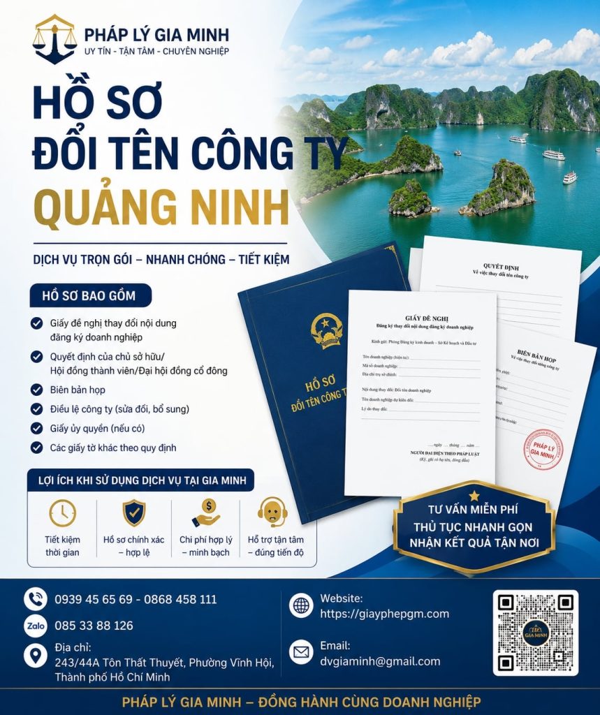 Hồ sơ đổi tên công ty Quảng Ninh – Chuẩn bị đầy đủ, đúng quy định 1 Hồ sơ đổi tên công ty Quảng Ninh