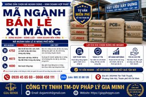 Mã Ngành Bán Lẻ Xi Măng