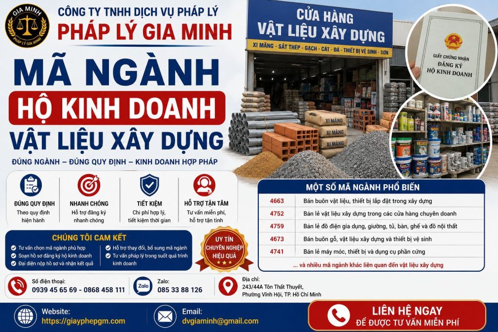 Mã ngành hộ kinh doanh vật liệu xây dựng – Cập nhật mới nhất 1 Mã Ngành Hộ Kinh Doanh Vật Liệu Xây Dựng