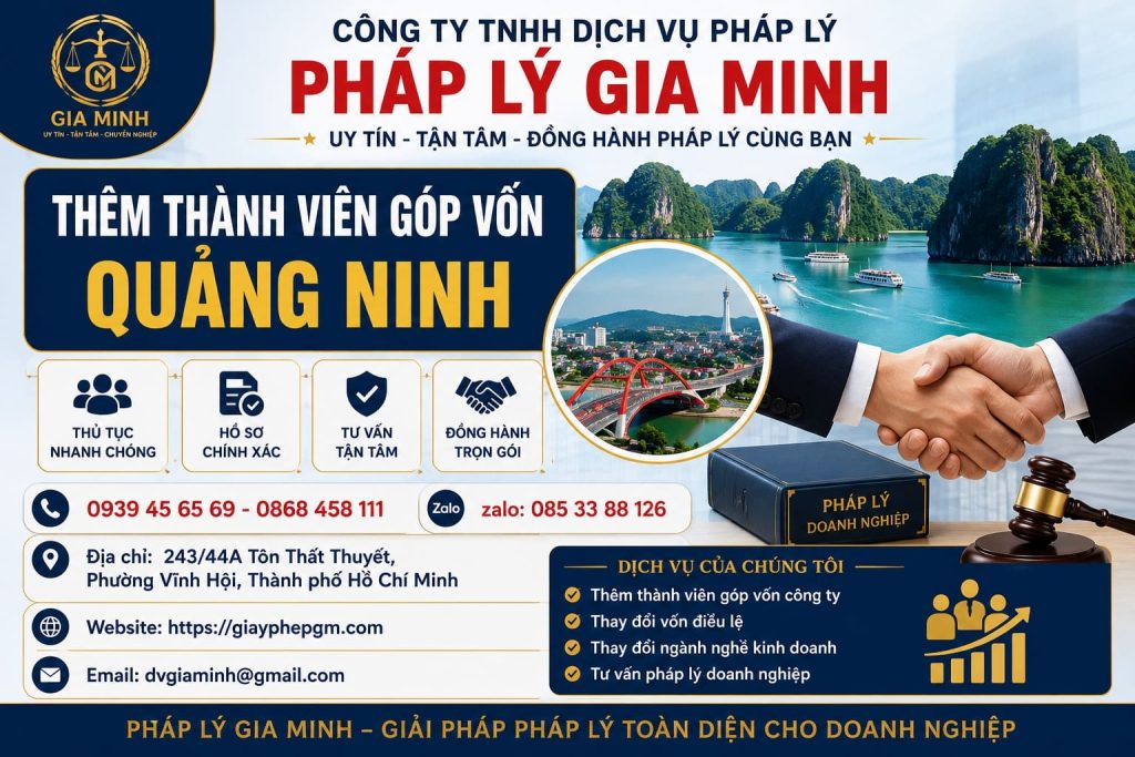 Thêm thành viên góp vốn Quảng Ninh
