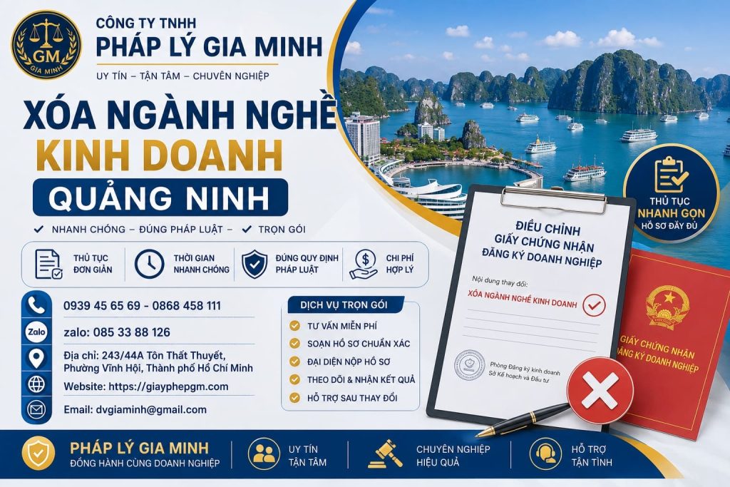 Xóa ngành nghề kinh doanh Quảng Ninh