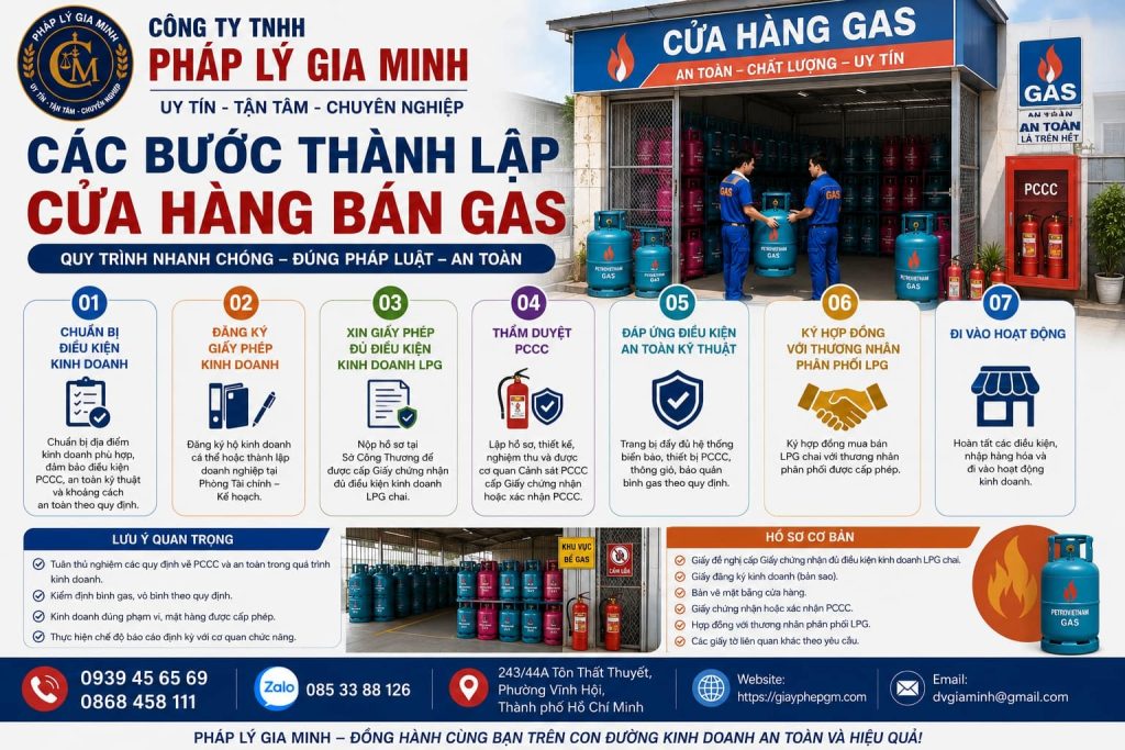 Các bước thành lập cửa hàng bán gas – Lộ trình từ ý tưởng kinh doanh đến ngày mở bán 1 Các bước thành lập cửa hàng bán gas