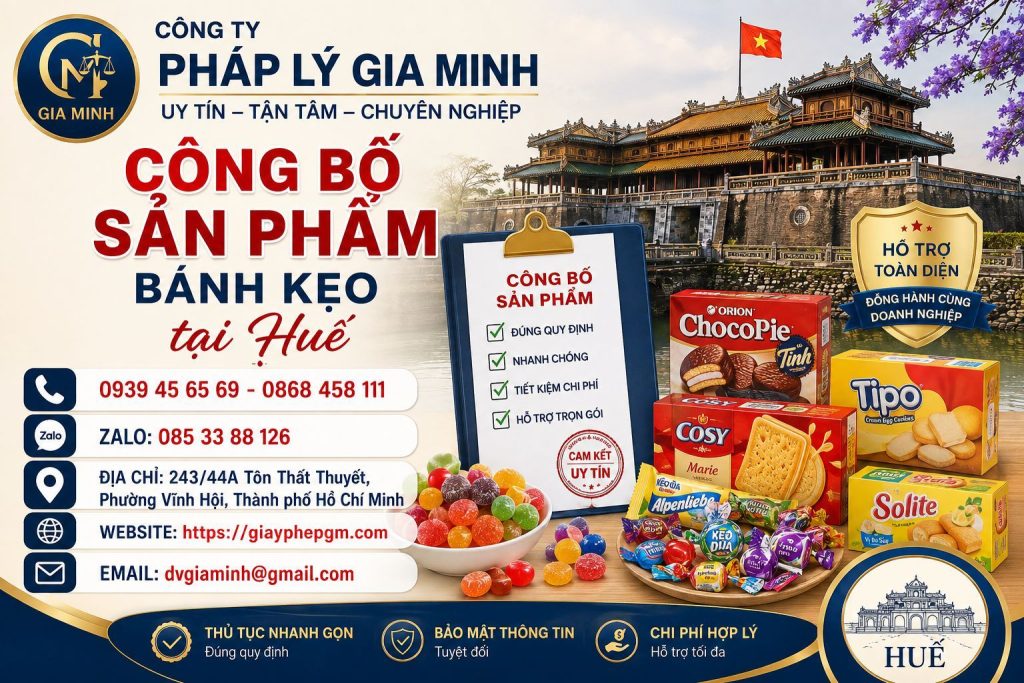 Công bố sản phẩm bánh kẹo tại Huế