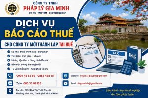 Dịch vụ báo cáo thuế cho công ty mới thành lập tại Huế