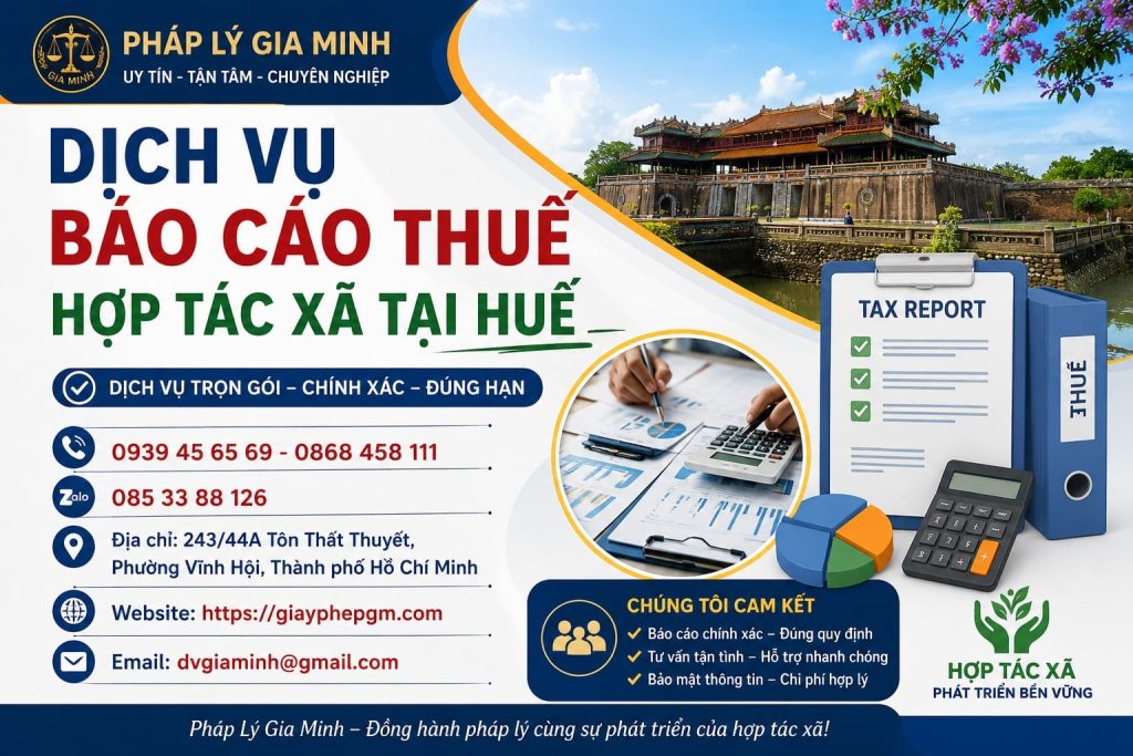Dịch vụ báo thuế hợp tác xã tại Huế