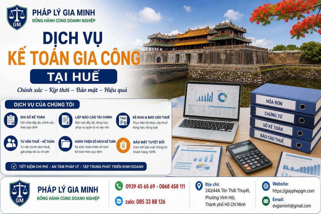 Dịch vụ kế toán gia công tại Huế