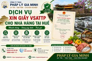 Dịch vụ xin giấy VSATTP cho nhà hàng tại Huế