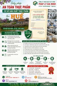 Giấy phép an toàn thực phẩm cơ sở sản xuất thực phẩm tại Huế