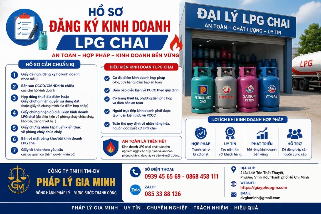 Hồ sơ đăng ký kinh doanh LPG chai – Checklist thông tin cần chuẩn bị ngay từ đầu 1 Hồ sơ đăng ký kinh doanh LPG chai