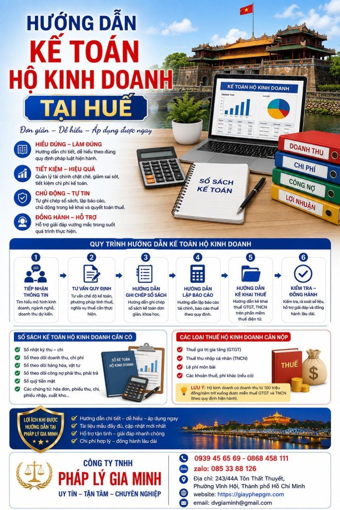 Hướng dẫn kế toán hộ kinh doanh tại Huế