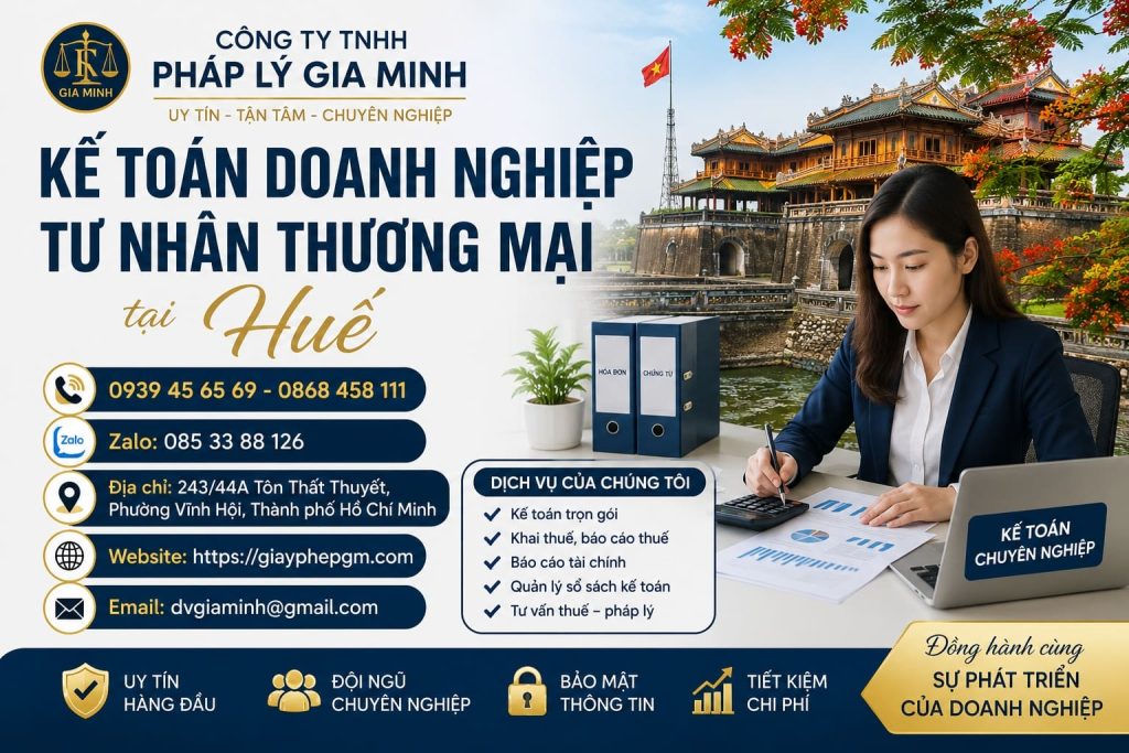 Kế toán doanh nghiệp tư nhân thương mại tại Huế