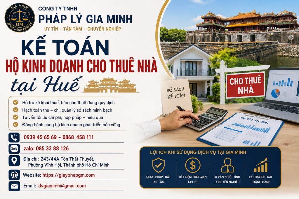Kế toán hộ kinh doanh cho thuê nhà tại Huế