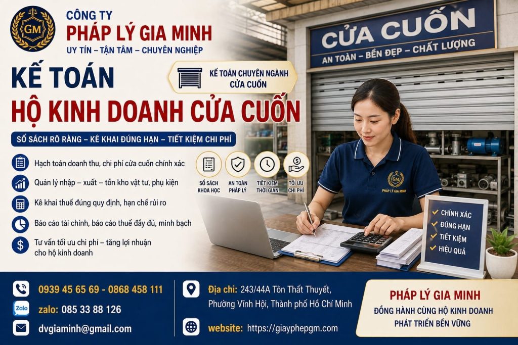 Kế toán hộ kinh doanh cửa cuốn