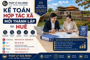 Kế toán hợp tác xã mới thành lập tại Huế