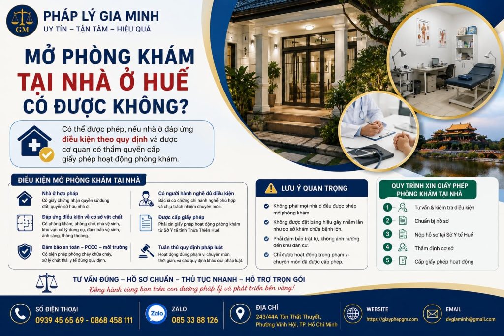 Mở phòng khám tại nhà ở Huế có được không và những điểm cần lưu ý 1 Mở phòng khám tại nhà ở Huế có được không