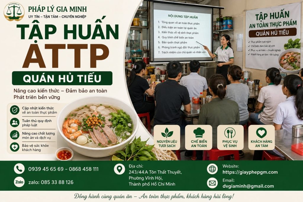 Tập huấn ATTP quán hủ tiếu – Kiểm soát sạch từ nước dùng đến nguyên liệu ăn kèm 1 Tập huấn ATTP quán hủ tiếu