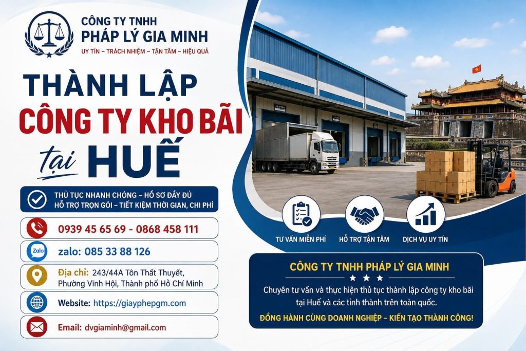 Thành lập công ty kho bãi tại Huế – Xây dựng mắt xích lưu trữ cho chuỗi logistics 1 Thành lập công ty kho bãi tại Huế