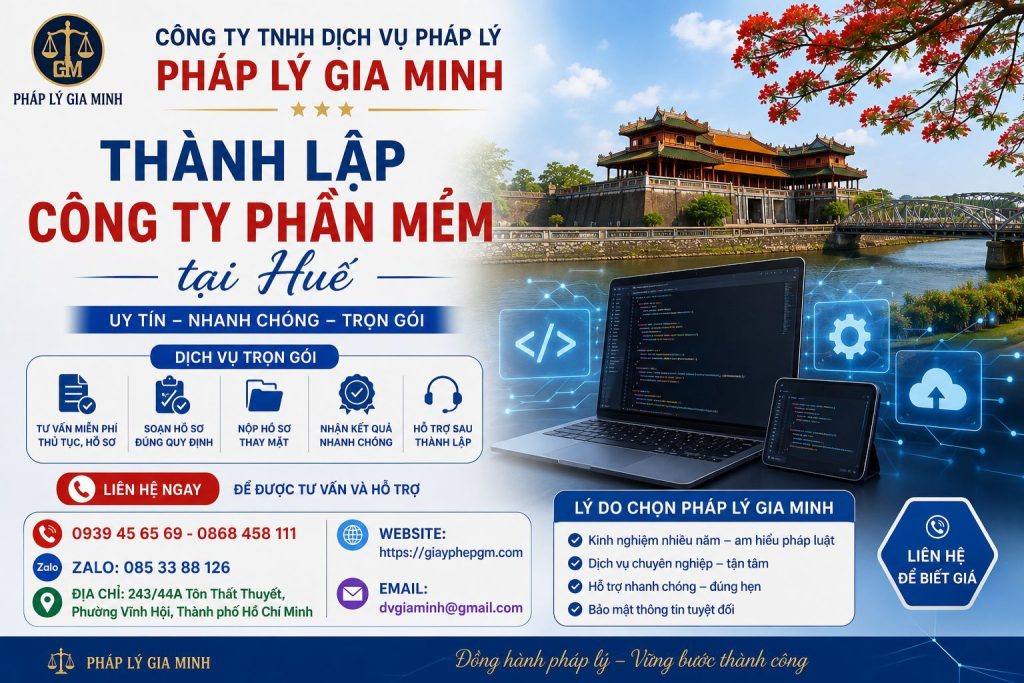 Thành lập công ty phần mềm tại Huế