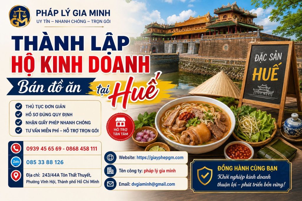 Thành lập hộ kinh doanh bán đồ ăn tại Huế