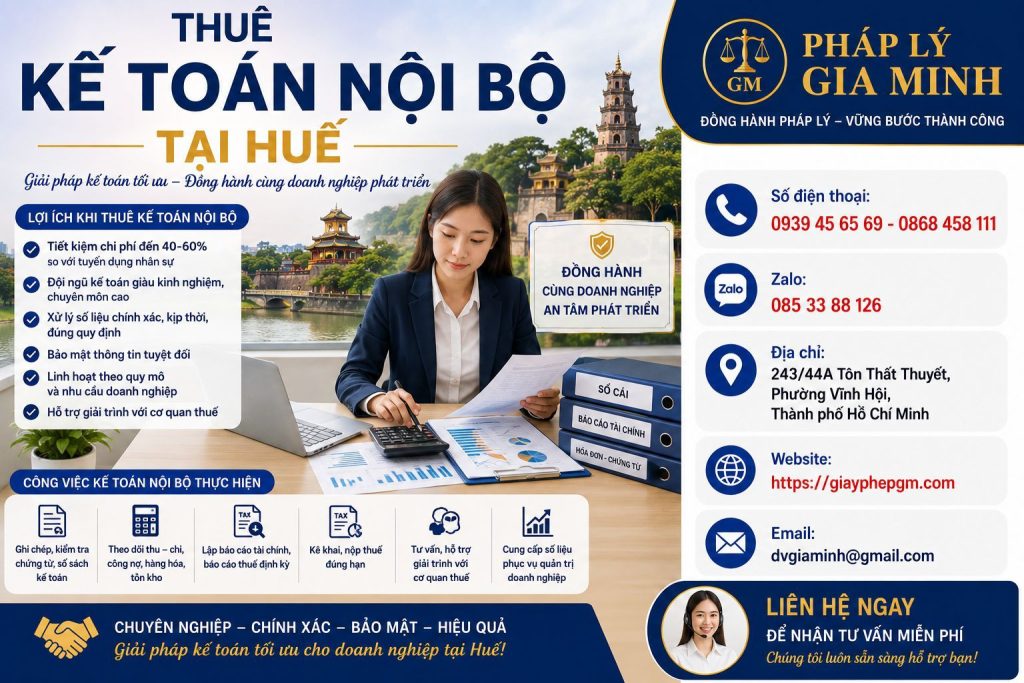 Thuê kế toán nội bộ tại Huế giúp doanh nghiệp có người theo sát số liệu hằng ngày 1 Thuê kế toán nội bộ tại Huế