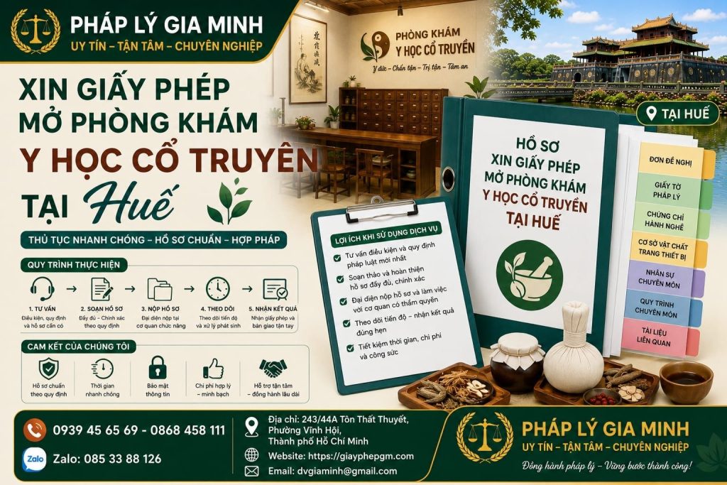 Xin giấy phép mở phòng khám y học cổ truyền tại Huế đầy đủ thủ tục 1 Xin giấy phép mở phòng khám y học cổ truyền tại Huế