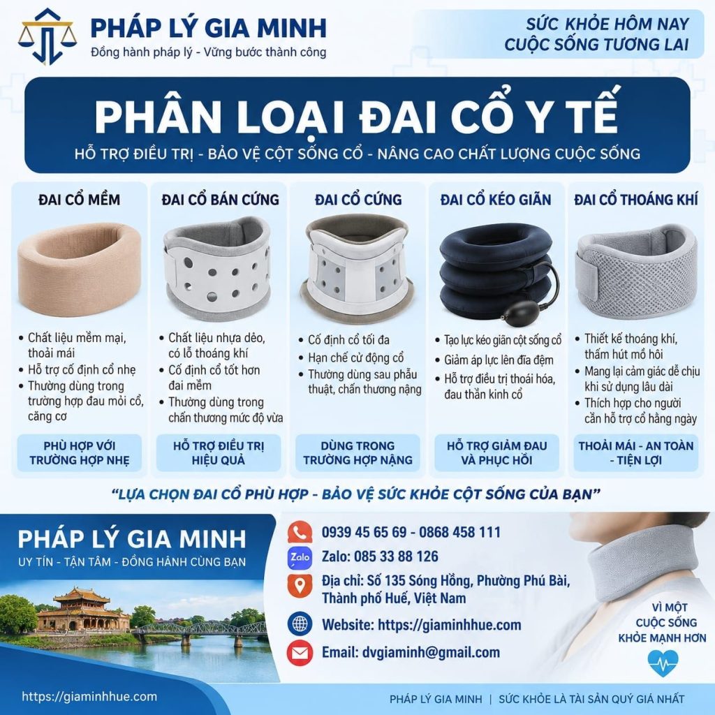 Phân loại đai cổ y tế