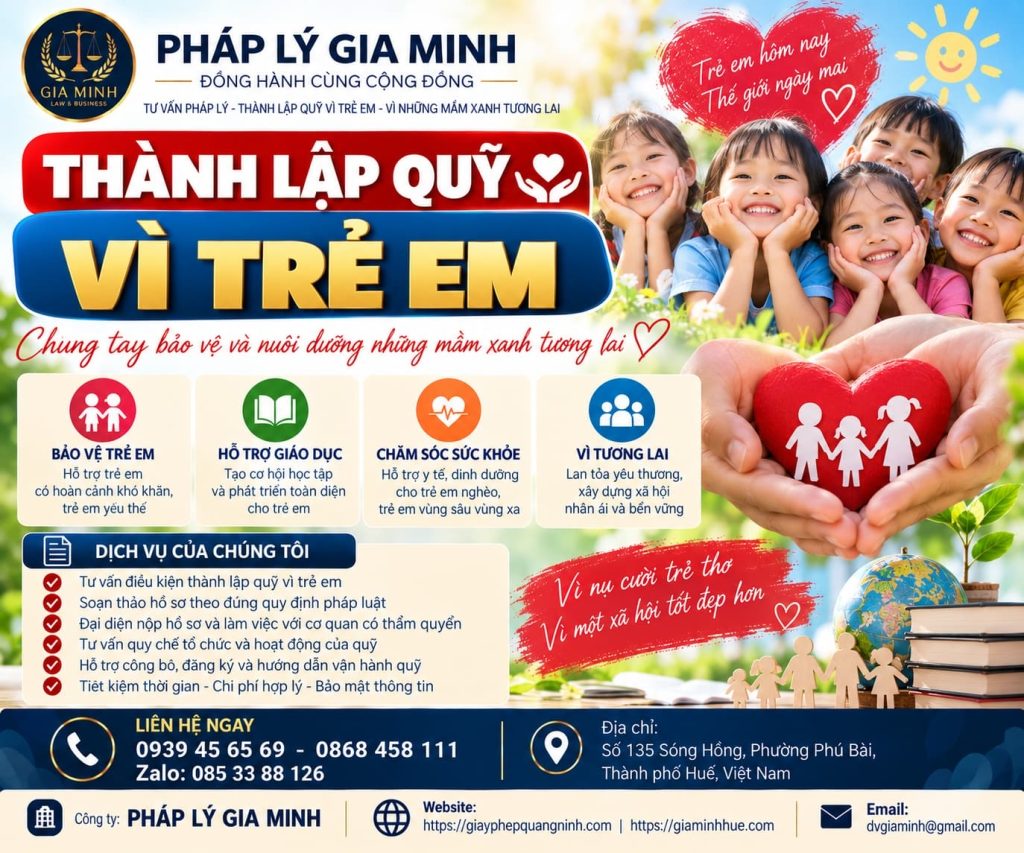 Thành lập quỹ vì trẻ em