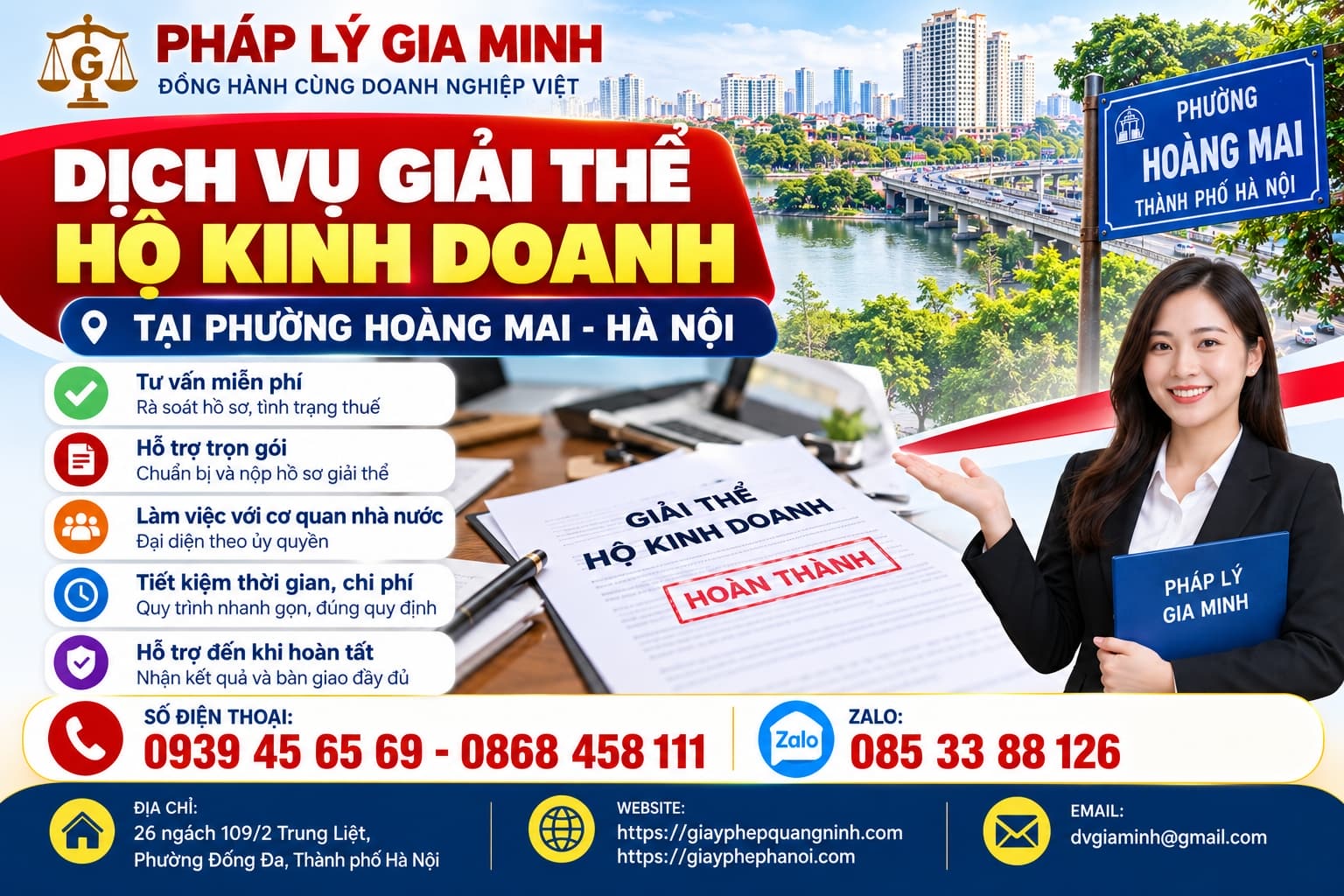 Dịch vụ giải thể hộ kinh doanh tại phường Hoàng Mai Hà Nội