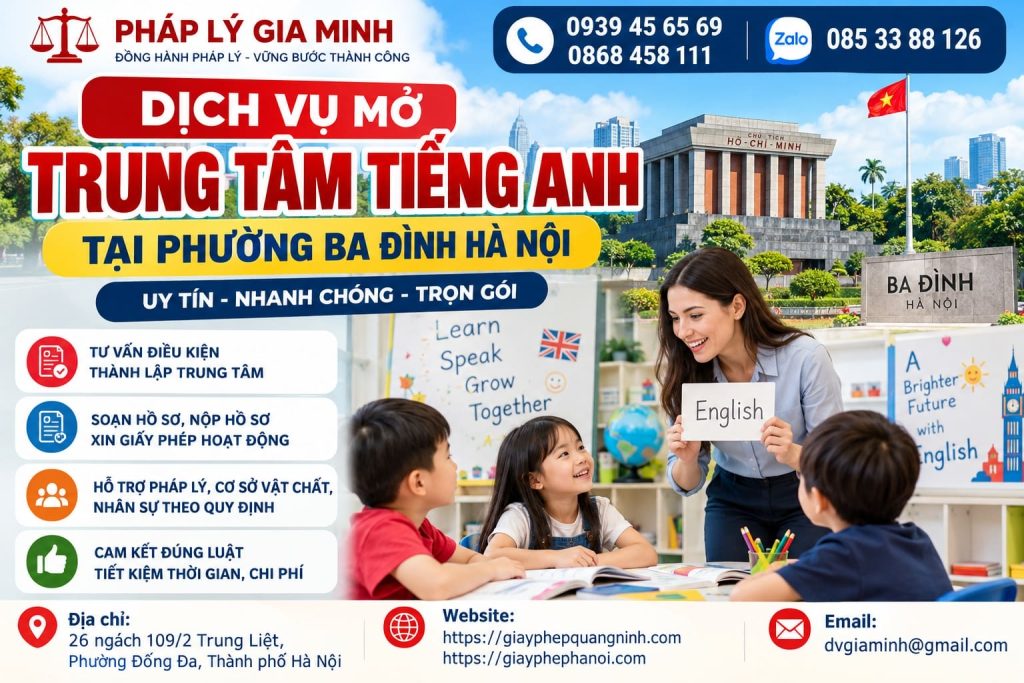 Dịch vụ mở trung tâm tiếng Anh tại phường Ba Đình Hà Nội 1 Dịch vụ mở trung tâm tiếng Anh tại phường Ba Đình Hà Nội